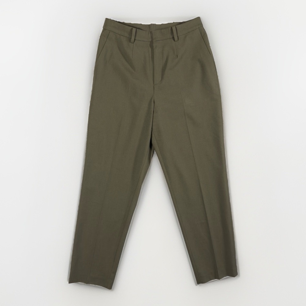 UNIQLO Women's S Olive Green Ankle Pants High Rise Tapered Stretch 26-27